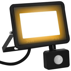 vidaXL Projecteur &agrave; LED avec capteur 30 W Blanc chaud