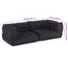 vidaXL Canap&eacute; modulaire 2 places anthracite 140x70x36 tissu