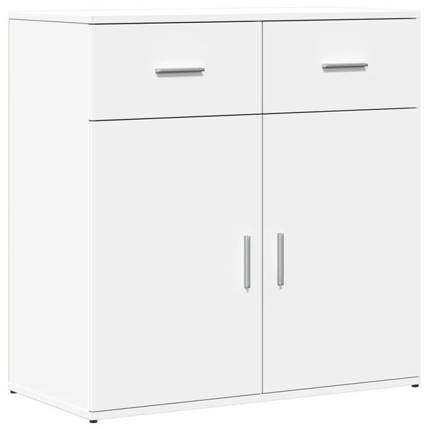vidaXL Buffets 2 pcs blanc 79x38x80 cm bois d&rsquo;ing&eacute;nierie