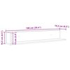 vidaXL &Eacute;tag&egrave;res murales 2 pcs blanc 100x16,5x16,5 cm bois d'ing&eacute;nierie