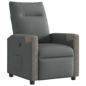 vidaXL Fauteuil inclinable Gris fonc&eacute; Tissu