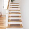 vidaXL Tapis Antidérapants pour Escaliers 15 pcs Marron 60 x 25 cm PP