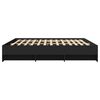 vidaXL Cadre de lit sans matelas noir 180x200 cm bois d'ingénierie