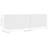 vidaXL Ensemble de meubles TV 2 pcs Blanc Bois d'ingénierie