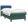 vidaXL Sommier &agrave; lattes de lit et matelas et LED vert fonc&eacute; 100x210cm velours