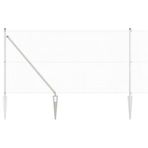 vidaXL Cl&ocirc;ture en fil soud&eacute; avec pointes 10 x 1,2 m Acier galvanis&eacute;