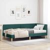 vidaXL Cadre de lit d'angle avec matelas Autre 2 pcs Vert tissu