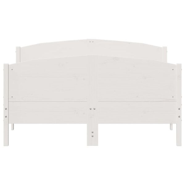vidaXL Cadre de lit sans matelas blanc 120x190 cm bois de pin massif