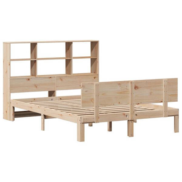 vidaXL Lit bibliothèque sans matelas 120x190 cm bois de pin massif