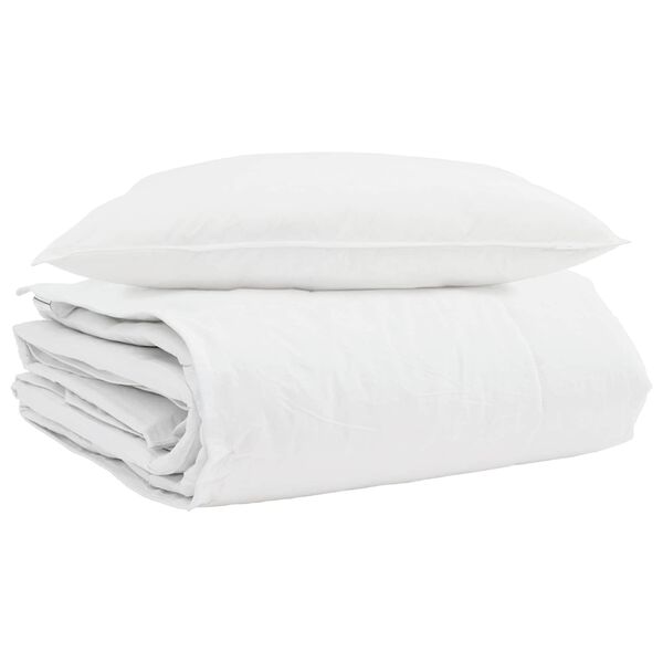 vidaXL Duvet d'hiver avec oreiller 2 pcs Blanc Plume de canard