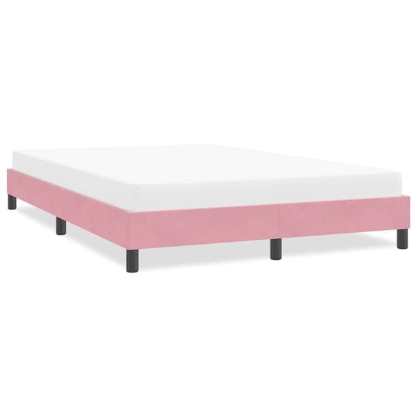 vidaXL Cadre de lit sans matelas rose 160x210 cm velours