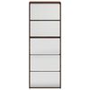 vidaXL Armoire &agrave; chaussures miroir 5niveaux Ch&ecirc;ne marron 63x17x169,5cm