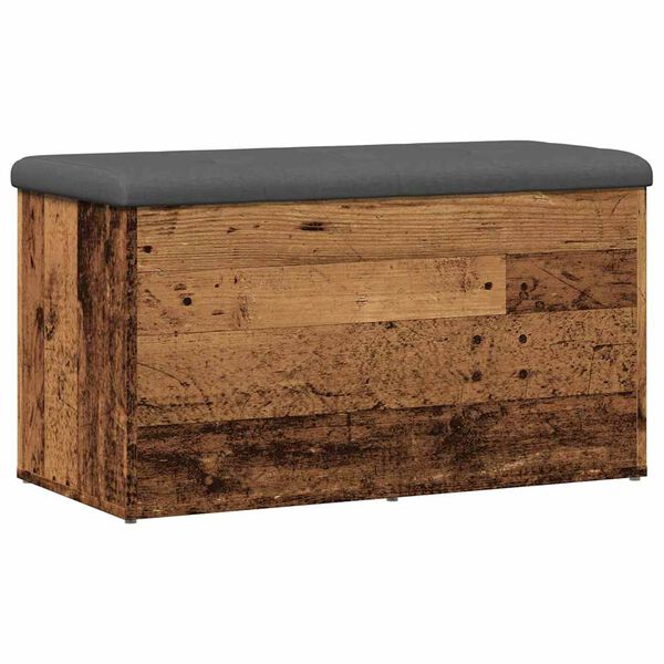 vidaXL Banc de rangement vieux bois 82x42x45 cm bois d'ing&eacute;nierie