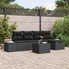 vidaXL Ensemble de canap&eacute; de jardin 6 pcs Noir 55 x 62 x 69 cm