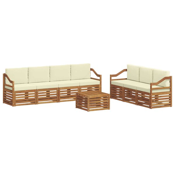 vidaXL Ensembles de canap&eacute;s avec coussin 8 pcs Naturel et Cr&egrave;me
