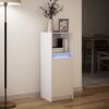 vidaXL Buffet avec LED blanc 38x34x100 cm bois d'ingénierie