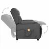 vidaXL Fauteuil de massage inclinable Gris fonc&eacute; Tissu