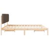 vidaXL Cadre de lit avec t&ecirc;te de lit rembourr&eacute;e Taupe 200 x 200 cm