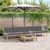 vidaXL Salon palette de jardin avec coussins 4pcs bois d'acacia massif