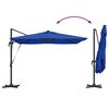 vidaXL Parasol bleu azur 286 x 285 x 270 cm Aluminium