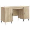 vidaXL Bureau Ch&ecirc;ne Sonoma 142,5 x 50 x 75 cm Bois d'ing&eacute;nierie
