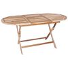 vidaXL Table de jardin pliante Naturel 160 x 80 x 76 cm