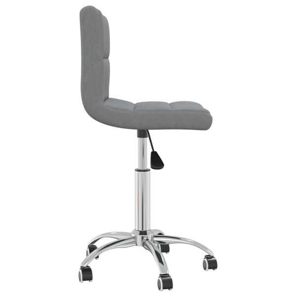 vidaXL Chaise pivotante de salle &agrave; manger Gris clair Tissu