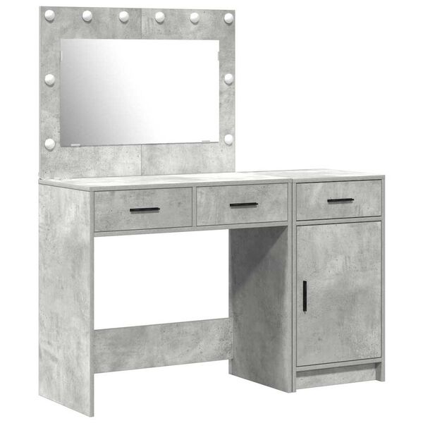 vidaXL Table de Toilette 2 pcs Gris 40 x 41 x 75 cm Bois d'ing&eacute;nierie