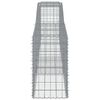 vidaXL Paniers à gabions arqués 3 pcs 400x50x80/100 cm Fer galvanisé