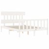vidaXL Cadre de lit sans matelas blanc 140x200 cm bois de pin massif
