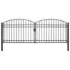 vidaXL Portail de cl&ocirc;ture ASSEN &agrave; double porte avec arc en acier 400x150 cm