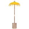 vidaXL Parasol balinais avec base Jaune 95 x 95 x 260 cm