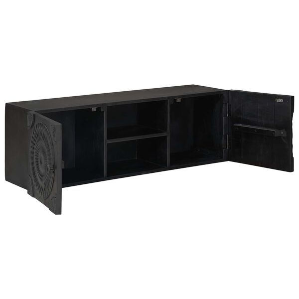vidaXL Meuble TV avec &eacute;tag&egrave;re avec stockage Noir 105 x 30 x 35 cm