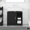 vidaXL Cabinet de salle de bain avec porte Ch&ecirc;ne noir 63 x 29 x 55 cm