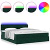 vidaXL Cadre de lit ottoman avec matelas vert fonc&eacute; 160x200 cm velours