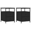 vidaXL Tables de chevet 2 pcs noir 44x45x60 cm bois d’ingénierie
