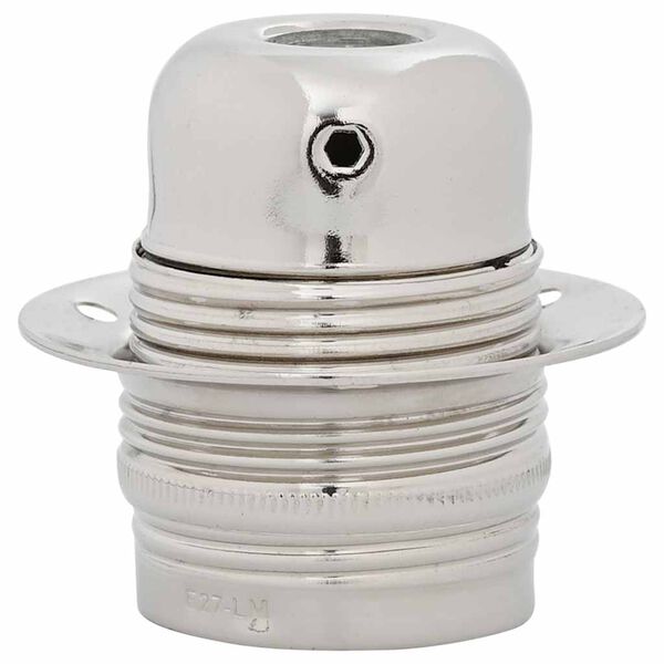 vidaXL Douilles de lampe 2 pcs nickel satin&eacute; E27