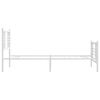 vidaXL Cadre de lit m&eacute;tal sans matelas avec pied de lit blanc 90x200cm