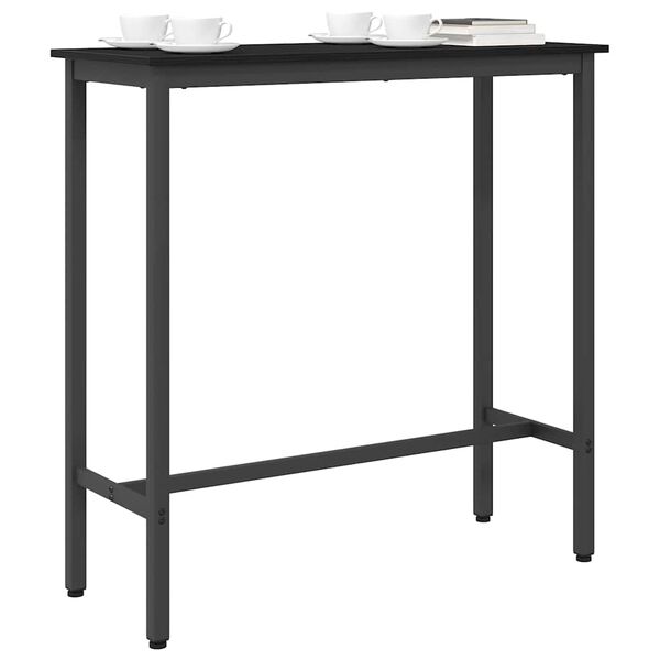 vidaXL table Ch&ecirc;ne noir 100 x 40 x 100,5 cm Bois d'ing&eacute;nierie et acier
