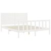 vidaXL Cadre de lit sans matelas blanc 160x200 cm bois de pin massif