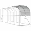vidaXL Poulailler contre le mur Argent&eacute; 600 x 150 x 215 cm