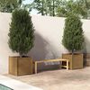 vidaXL Jardinières 2 pcs Marron miel 60x60x60 cm Bois de pin massif