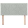 vidaXL Tête de lit LED Gris clair 90 cm Cuir synthétique