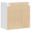 vidaXL Armoire murale de cuisine avec porte vitrée "Lucca" Bois d'ingénierie blanc brillant