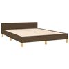 vidaXL Cadre de lit sans matelas marron fonc&eacute; 140x190 cm tissu