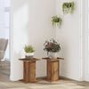 vidaXL Supports pour plantes 2 pcs ch&ecirc;ne artisanal bois d'ing&eacute;nierie