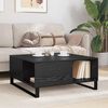 vidaXL Table basse Ch&ecirc;ne noir 80 x 80 x 36,5 cm Bois d'ing&eacute;nierie