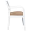 vidaXL Chaises à manger coussins 2 pcs blanc bois massif caoutchouc