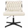 vidaXL Chaise pivotante de bureau cr&egrave;me boucl&eacute; comme de la laine tissu