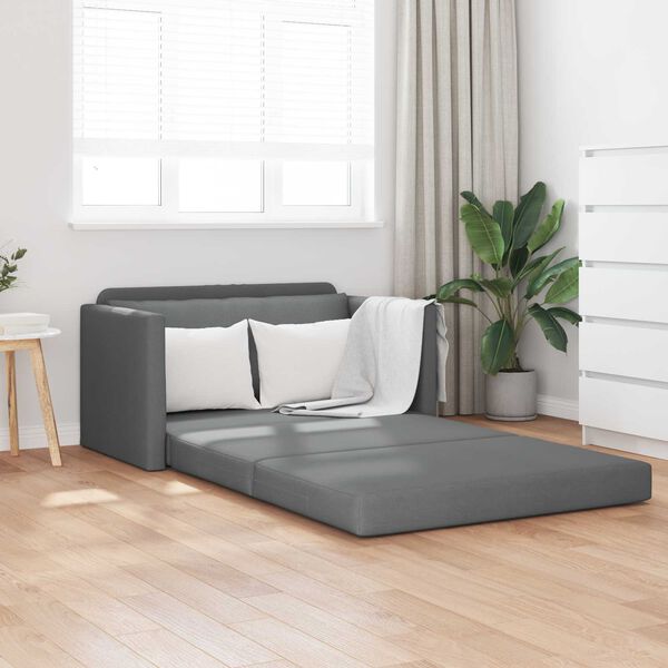 vidaXL Canap&eacute;-Lit 110cm Gris fonc&eacute; tissu